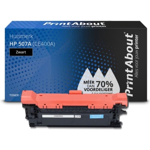 PrintAbout huismerk Toner 507A (CE400A) Zwart geschikt voor HP