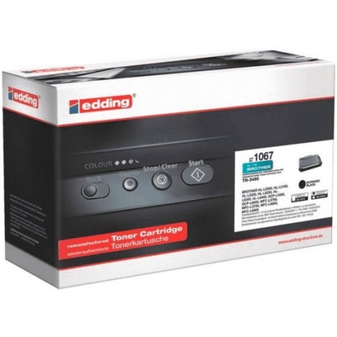 Edding Toner vervangt Brother TN-3480 Compatibel Zwart 8000 bladzijden EDD-1067