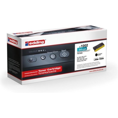 Edding Toner vervangt Brother TN-2000 Compatibel Zwart 2500 bladzijden EDD-1002