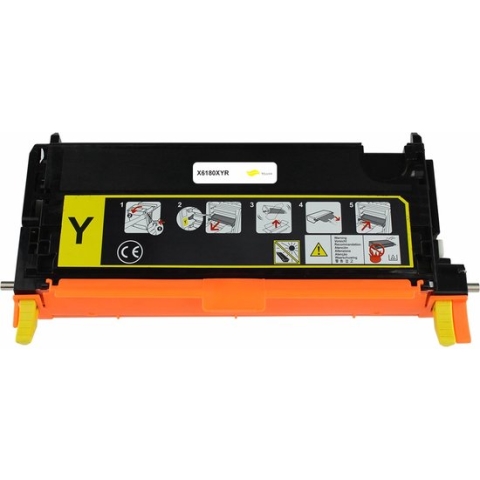 Xerox 113R00725 alternatief Toner cartridge Geel 6000 pagina's Xerox Phaser 6180 Xerox Phaser 6180DN Xerox Phaser 6180MFP Xerox Phaser 6180N