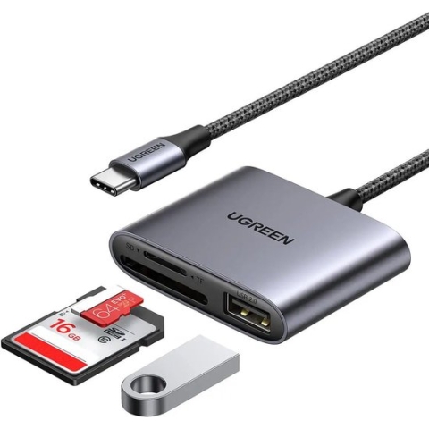 UGREEN USB-C Card Reader met SD/TF Kaartlezer en USB-A 2.0