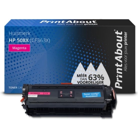 PrintAbout huismerk Toner 508X (CF363X) Magenta Hoge capaciteit geschikt voor HP