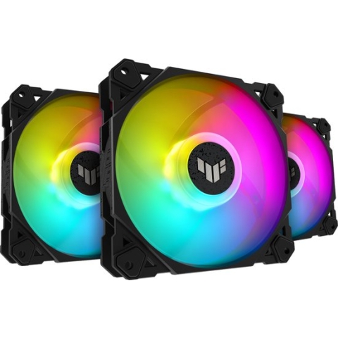 ASUS TUF Gaming TF120 ARGB Fan - Triple Fan Kit with ARGB Controller Computer behuizing Luchtkoeler 12 cm Zwart