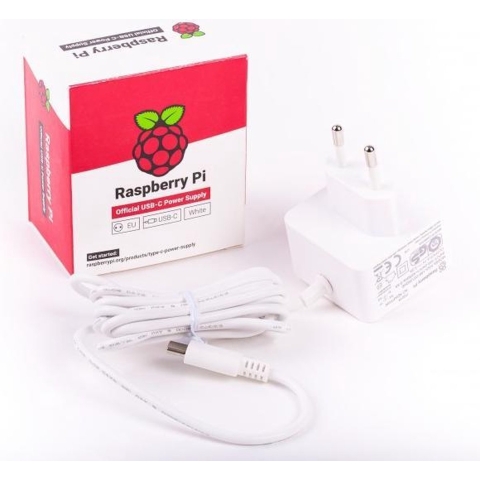 Raspberry Pi 4 / 400 voeding - EU stekker - USB-C - 5.1V - 3A - wit