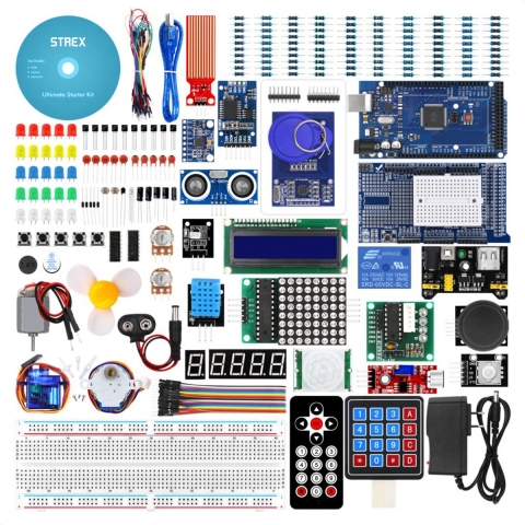 Strex Starter Kit geschikt voor Arduino Extra Groot - ATmega2560 - 278 Delig - In Opbergdoos