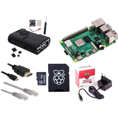 Raspberry Pi 4 - 2Gb - Fan kit - 2019 - standaard inclusief heatsinks, ventilator en 3A voeding