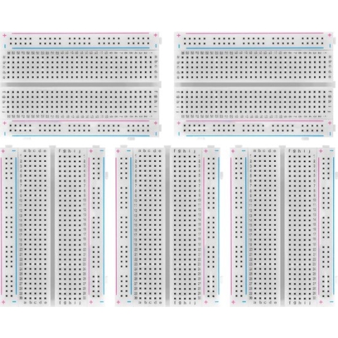 AZDelivery 5 x Mini Breadboard 400 Pin met 4 Busbars compatibel met Arduino en Jumper Wire Kabels compatibel met Arduino Inclusief E-Book!