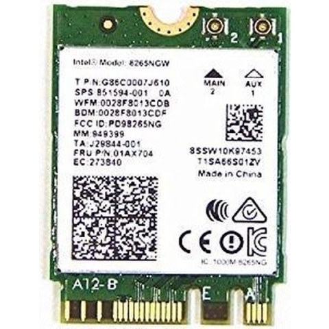 Intel 8265.NGWMG netwerkkaart & -adapter WLAN / Bluetooth 867 Mbit/s Intern