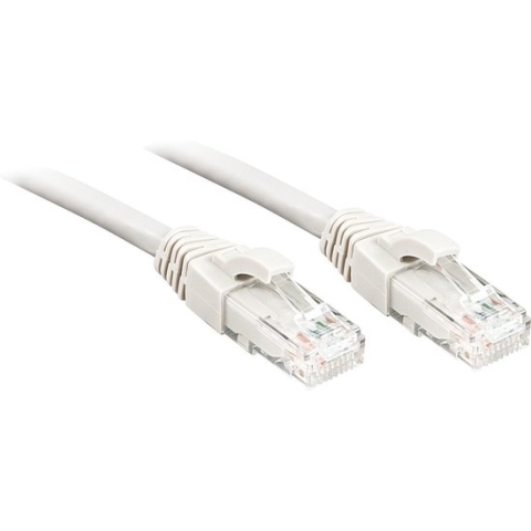 LINDY 48090 RJ45 Netwerkkabel, patchkabel CAT 6 U/UTP 30.00 cm Wit 1 stuk(s)