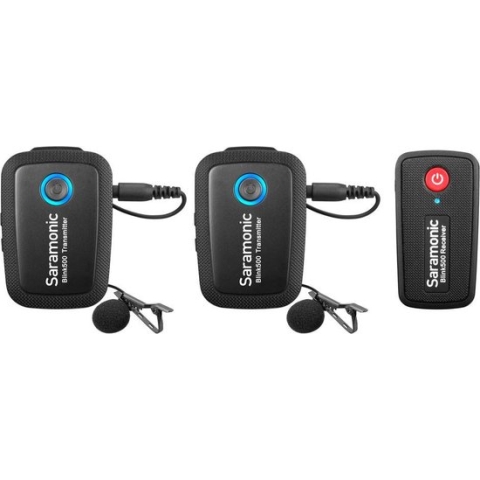 Saramonic Blink 500 B2 met 2 x lavalier zenders en ontvanger voor camera met 3.5mm mini jack