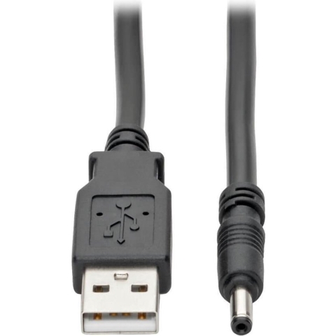 Tripp-Lite U152-003-3P5 USB to DC Power Cable – M/M, USB-A to 3.5 x 1.35 mm DC Barrel Plug, 3 ft. TrippLite