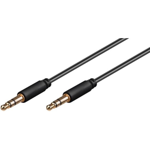 Microconnect 3.5mm/3.5mm 10m audio kabel Zwart