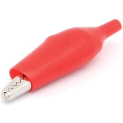 Geisoleerde Krokodillenklemmen Met Huls 44Mm - Rood