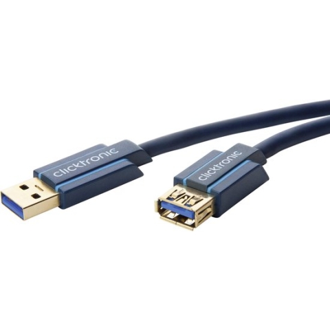 Clicktronic High Speed USB 3.0 Verlengkabel type B 180 cm