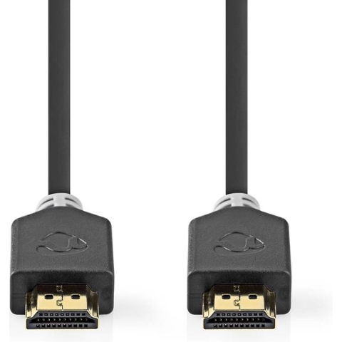 Nedis Ultra High Speed ​​HDMI-Kabel - HDMI Connector - HDMI Connector - 8K@60Hz - 48 Gbps - 1.00 m - Rond - 6.0 mm - Antraciet - Window Box