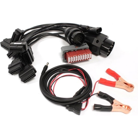 BeMatik - Kit 7 OBD2 AUTOCOMCAR-adapters compatibel met Mercedes PSA 2-pins PSA 30-pins en compatibel met Audi BMW OPEL FIAT