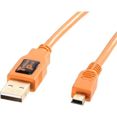 Tether Tools TetherPro - USB 2.0 A/MiniB 5 Pin 4,6m - Oranje
