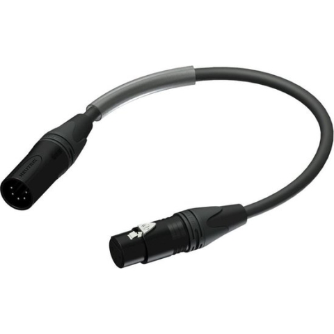 Procab / Neutrik PLP155 5-pins XLR (m) - 3-pins XLR (v) DMX adapter - 0,25 meter