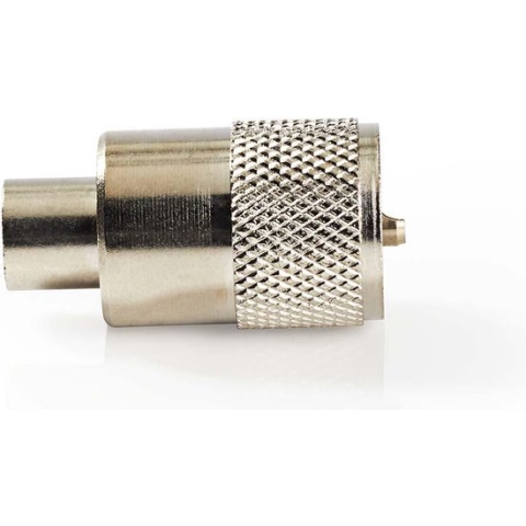 Nedis PL259-Connector - Recht - Male - Vernikkeld - 75 Ohm - Soldeer - Diameter kabelinvoer: 7.0 mm - Metaal - Zilver - 25 Stuks - Envelop