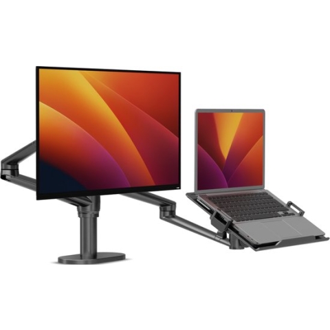 Alberenz® laptop monitor arm zwart - Monitor beugel - Ergonomisch ontwerp - Monitor standaard - Laptop Standaard - Monitorarm - Monitorbeugel