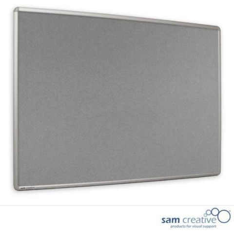 Prikbord Pro Series Grey 60x90 cm | Professioneel prikbord | Prikbord van grijs vilt | Mededelingenbord | Bulletin Prikbord | Sam Creative Prikbord
