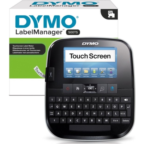 DYMO LabelManager 500TS Handheld labelprinter | labelmaker met aanraakscherm en QWERTZ-toetsenbord, volledig in kleur | met pc- en Mac-aansluiting