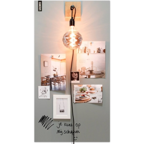 Magneetborden groengrijs beschrijfbaar krijtbord 60x100 wanddecoratie - Atelier Kamer26 (wandbord magneetbord groot)