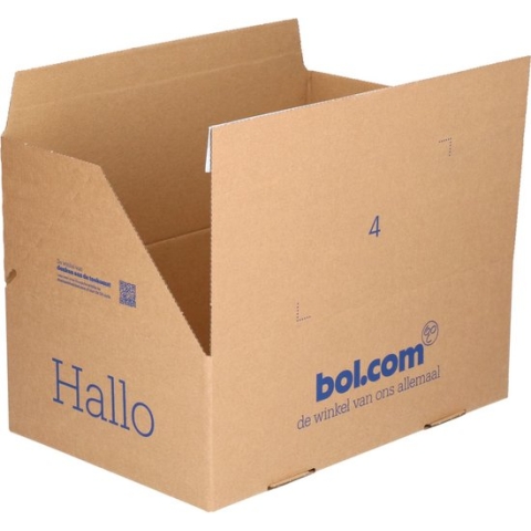 bol.com verzenddoos - 31x21x10,5 cm - 1.650 stuks - Autolock bodem - Plakstrip - 1 pallet