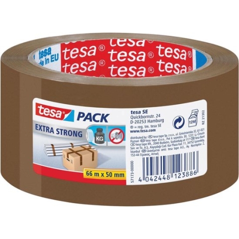 Verpakkingstape tesa 57173 50 mm x 66 m pvc bruin