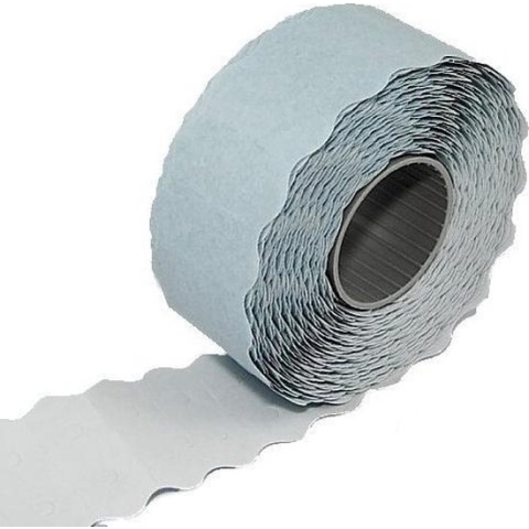 Etiket 26x12 golf wit afneembaar ts 36 rollen in één doos