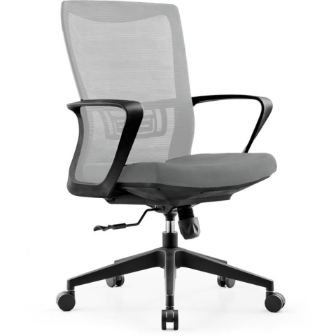 Bureaustoel - kantoorstoel - hoogte verstelbaar - ergonomisch - grijs