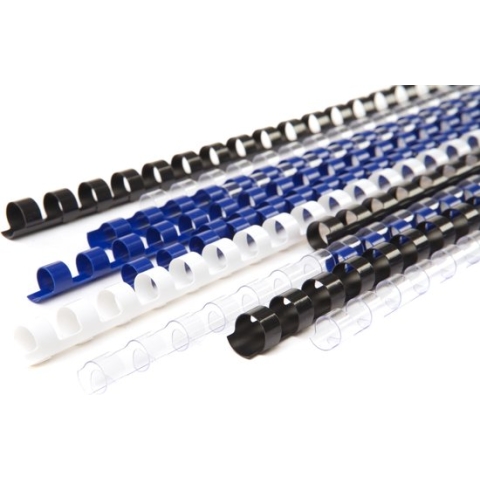Kunststof bindring 8mm - blauw - 100 stuks