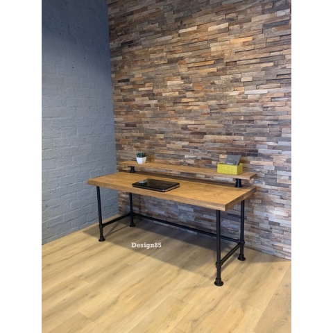 Design85 Industrieel bureau - Zwart 160x60 bruin