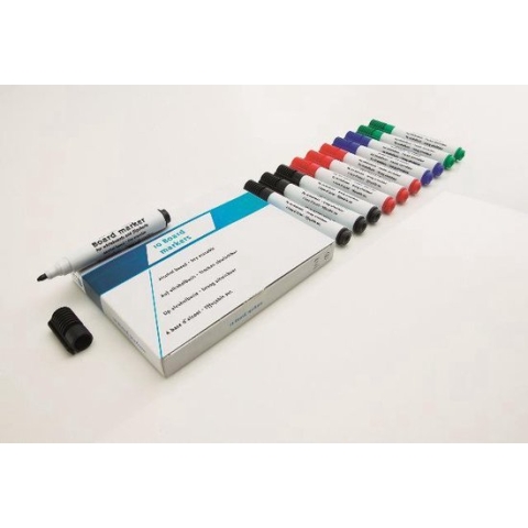Basic board marker assorti 10 stuks (ronde punt 3 mm)