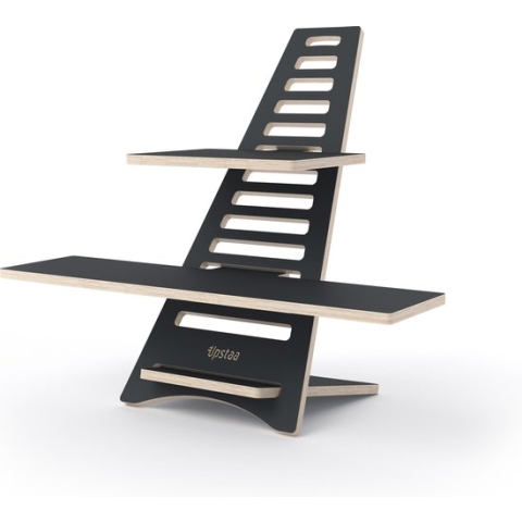 Upstaa Mat Zwart XL sta bureau. Bureau standaard. Laptop standaard. Comfortabel staand werken. Ergonomisch. Stabureau. Sta buro. Staburo.
