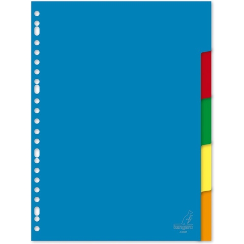 Kangaro tabbladen - A4 - PP 120 micron - 23-gaats - 5-delig gekleurde tabs - A405M
