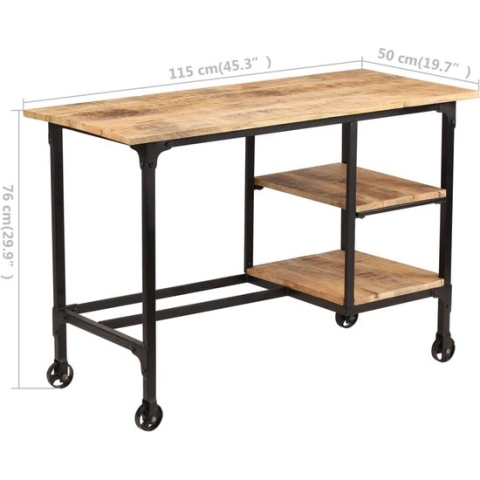 vidaXL-Bureau-met-inklapbaar-krukje-115x50x76-cm-massief-mangohout