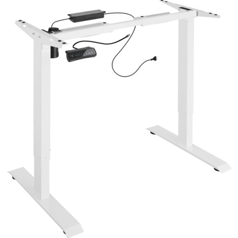 tectake - elektrisch Zit Sta Bureau - tafelframe Piotr- wit - memory functie- 403000