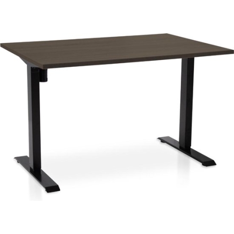 Zit-sta bureau elektrisch verstelbaar - MRC EASY | 140 x 80 cm | frame zwart - blad bruin eiken