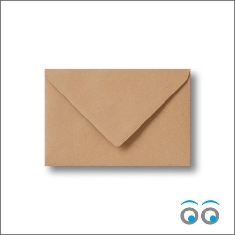 Luxe Kraft Enveloppen - 12,5x17,5 cm - 100 Stuks - Kraft - 110 Grams - Vierkante Enveloppen