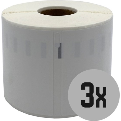 DULA Dymo Compatible labels - Wit - 1933088 - 2112290 - Duurzame verzendetiketten - 3 rollen - 59 x 102 mm - 300 labels per rol