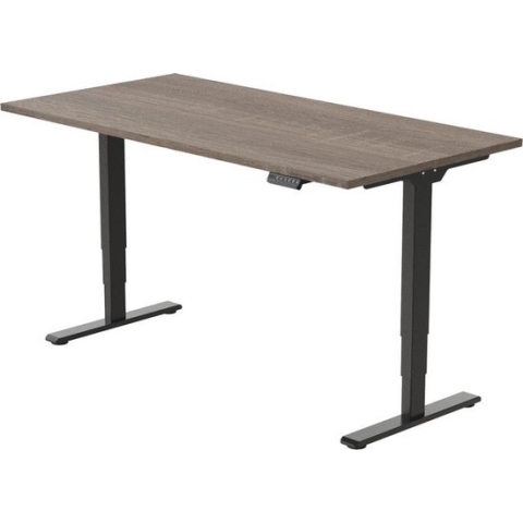 Office Hero® Cosmic Elektrisch - Zit sta bureau in hoogte verstelbaar zwart frame - Game bureau - Computertafel - Werktafel - 180x80 - Robson eik