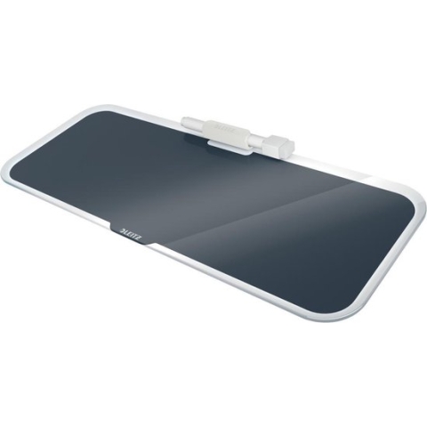 Leitz Cosy Glassboard Voor Bureau - Glazen Memobord Met Pennenhouder - Inclusief Minimarker Met Wisser - Fluweel Grijs