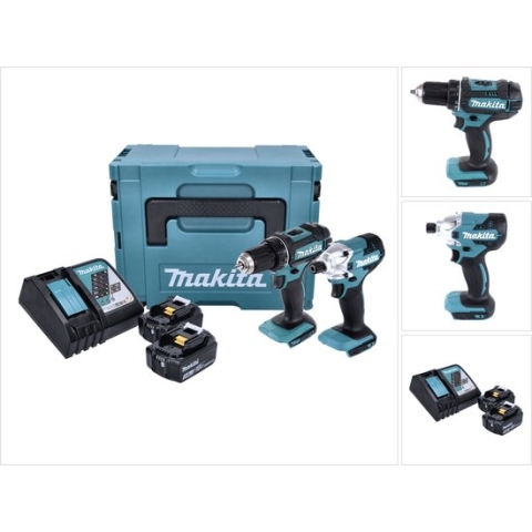 Makita DLX2339J 18V Accu Combiset 2-delig (DDF482 + DTD156) 18V 3.0Ah in Mbox