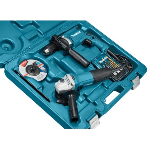Makita DK0050X1 Combiset HP1631 + GA5030R 230V in Koffer