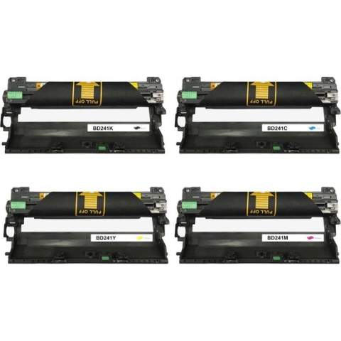 Brother DR-241CL alternatief Drum magenta/Geel Cyaan Zwart zwart/cyaan/magenta/geel:15000 pagina's Brother HL-3140CW Brother HL-3142CW Brother HL-3150CDN Brother HL-3150CDW