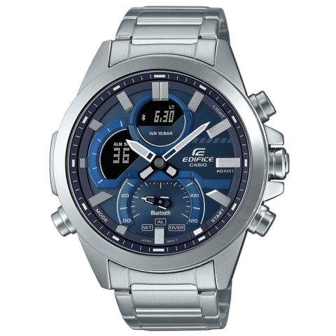Casio Edifice ECB-30D-2AEF Herenhorloge 46 mm - Zilverkleurig