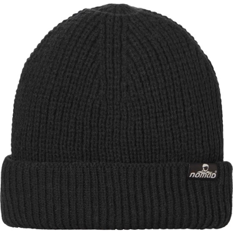 NOMAD® Turoa Muts Heren | One Size | Zwart | Rib-gebreid | Wolmix