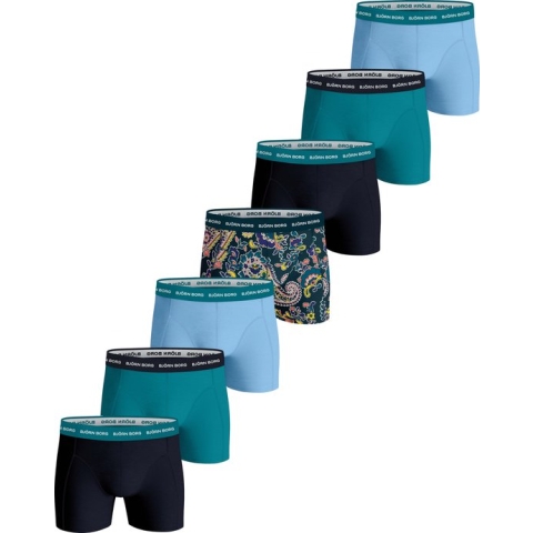 Björn Borg Boxershort Cotton Stretch - Onderbroeken - Boxer - 7 stuks - Heren - Maat XL - Blauw/Zwart