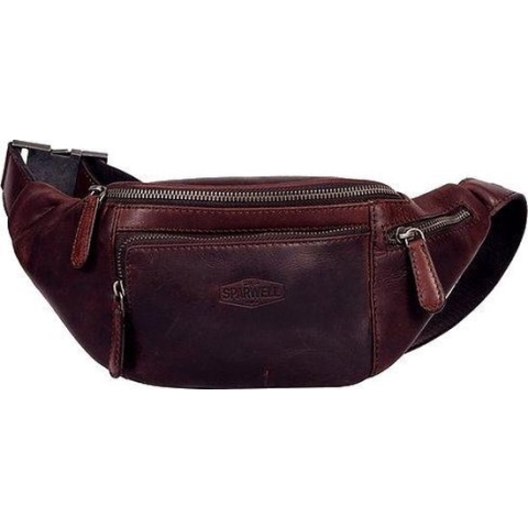 Sparwell Tas - Leren Heuptas - Soepel en Prachtig Leer - Bruin / Donker Bruin